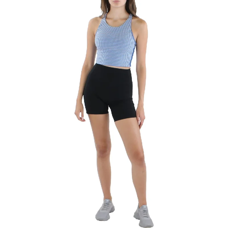 Online Exclusive Koral Activewear Womens Bruna Redford Checkered Racerback Sports Bra