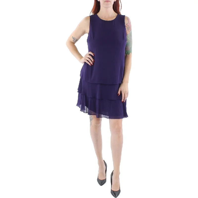 Deep Discounts Lauren Ralph Lauren Womens Georgette Wedding Mini Shift Dress