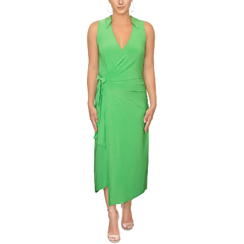 Act Now Rachel Rachel Roy Womens Faux Wrap Tea Shirtdress