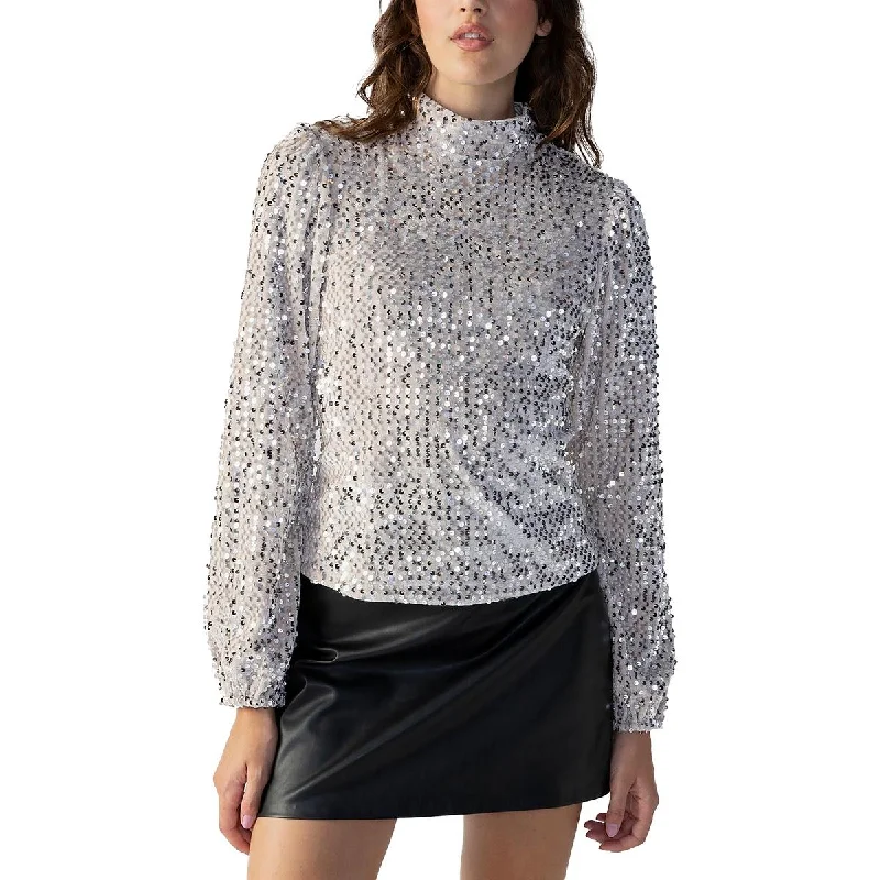 Year-End Sale Sanctuary Womens Sequined Blouse