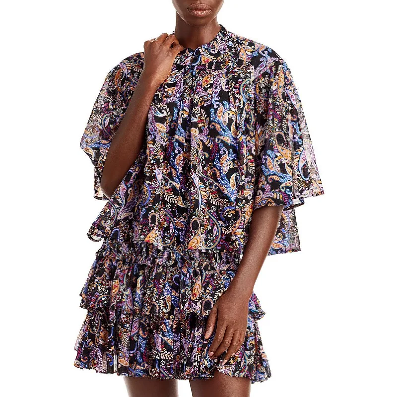 Low Prices Sundry Womens Paisley Round-Neck Pullover Top