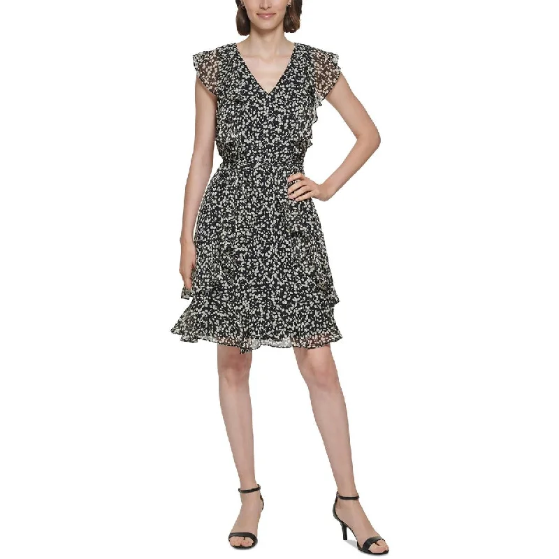Clearance Sale Tommy Hilfiger Womens Petites Belted Short Mini Dress