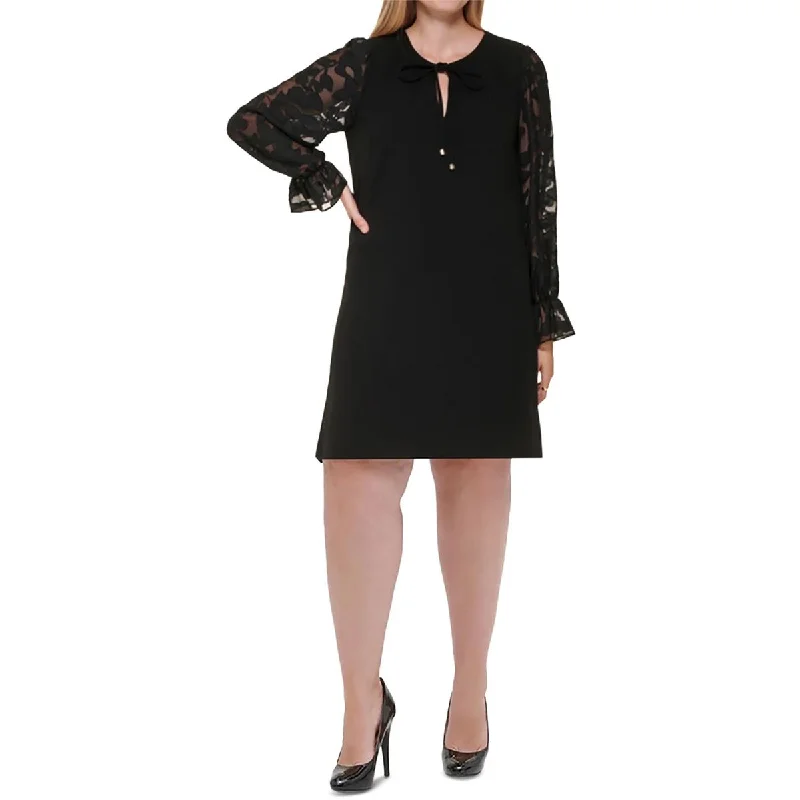 Huge Savings Tommy Hilfiger Womens Plus Knit Keyhole Shift Dress