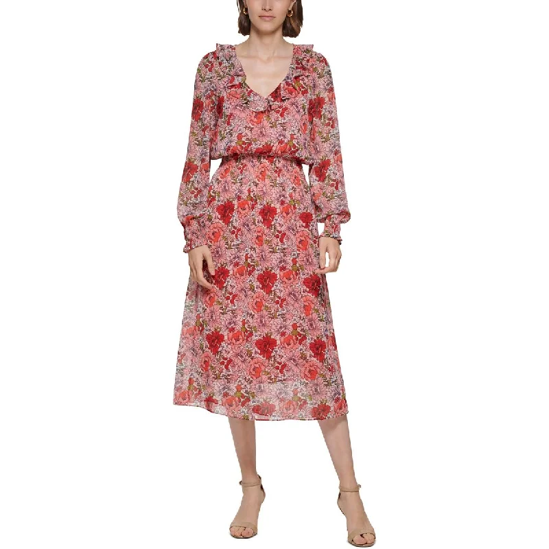 Epic Deals Tommy Hilfiger Womens Chiffon Long Maxi Dress