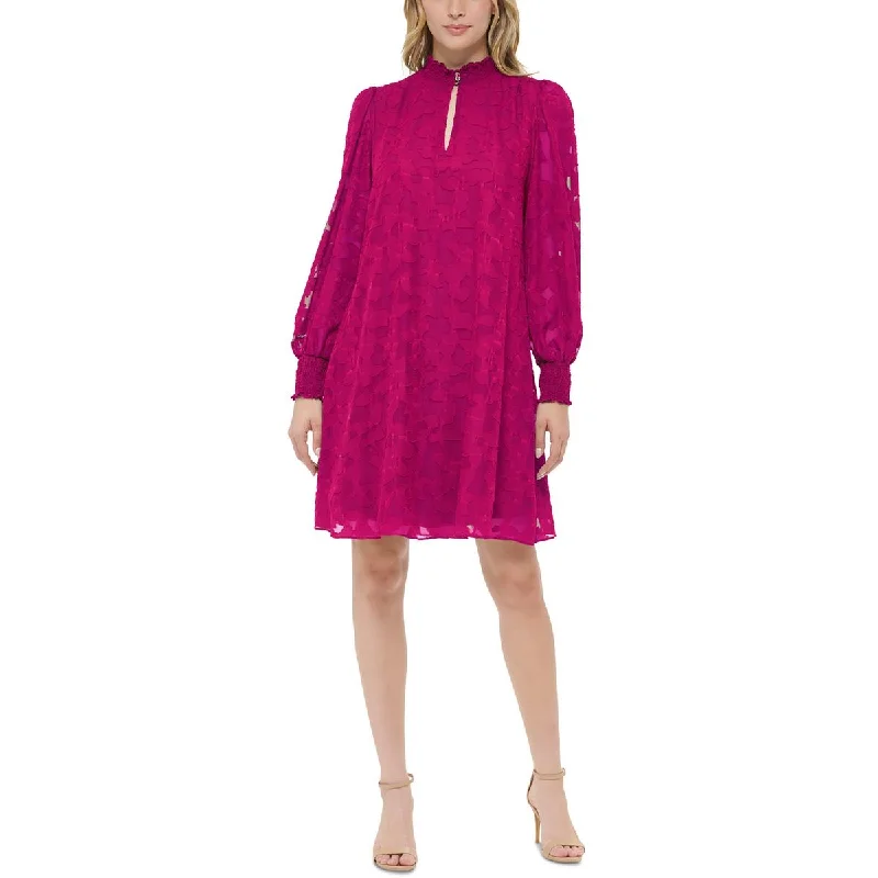 Limited Time Tommy Hilfiger Womens Smocked Mini Shift Dress
