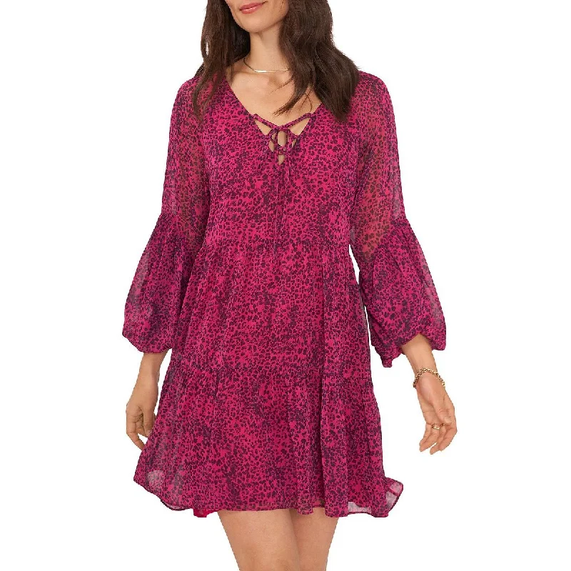 Limited Availability Vince Camuto Womens Lace Up Mini Shift Dress