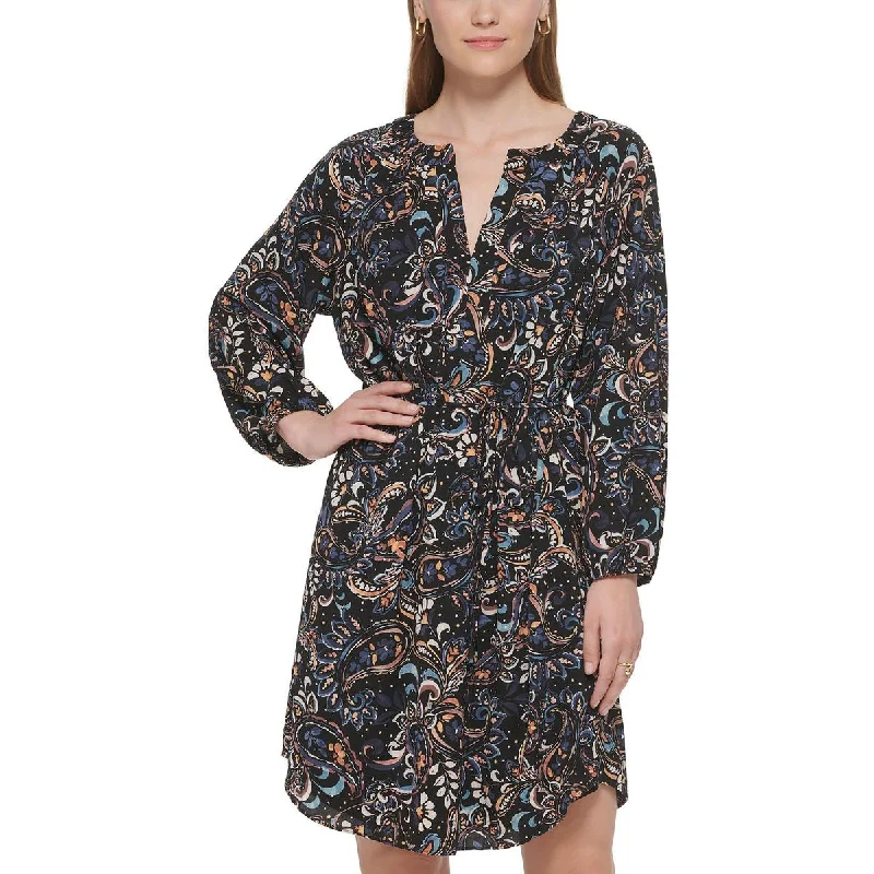 Vince Camuto Womens Print Above Knee Shift Dress