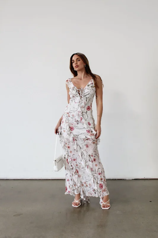 Weekend Deal Vintage Floral Maxi Dress