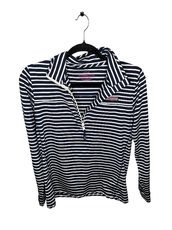 Mega Sale Athletic Top Long Sleeve Collar By Vineyard Vines In Striped Pattern, Size: Xs