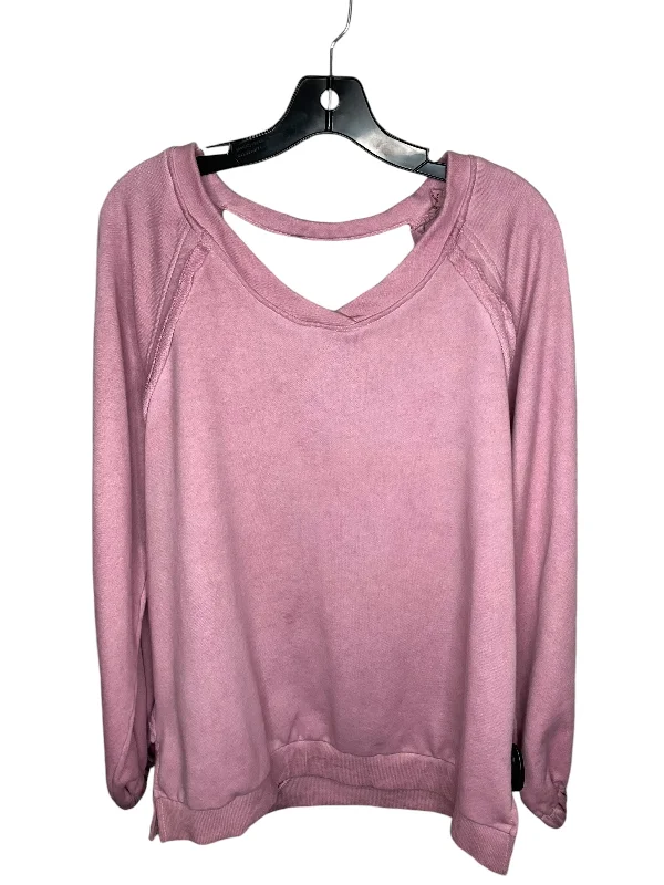 Special Price Athletic Top Long Sleeve Crewneck By Pol In Purple, Size: S