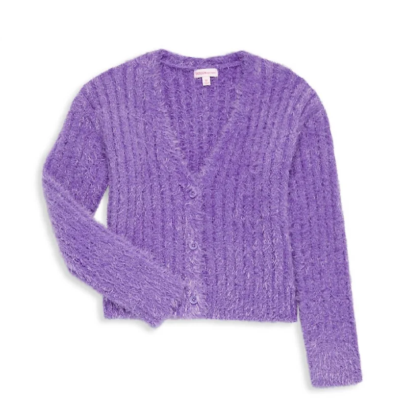 Discount Extravaganza Girl's Cardigan In Lilac