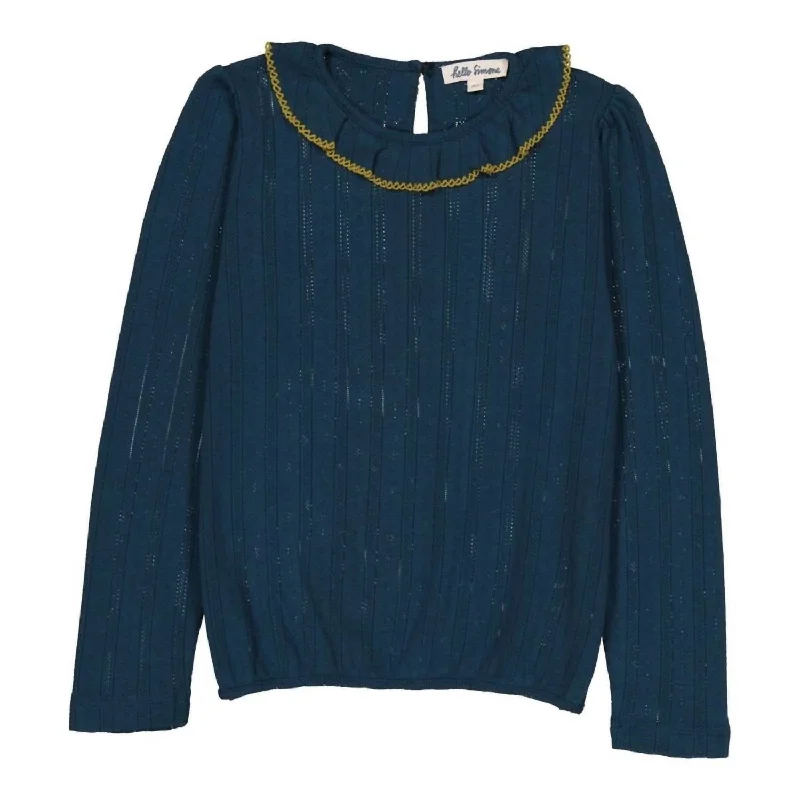 Girls' Nora T-Shirt In Majolica Blue