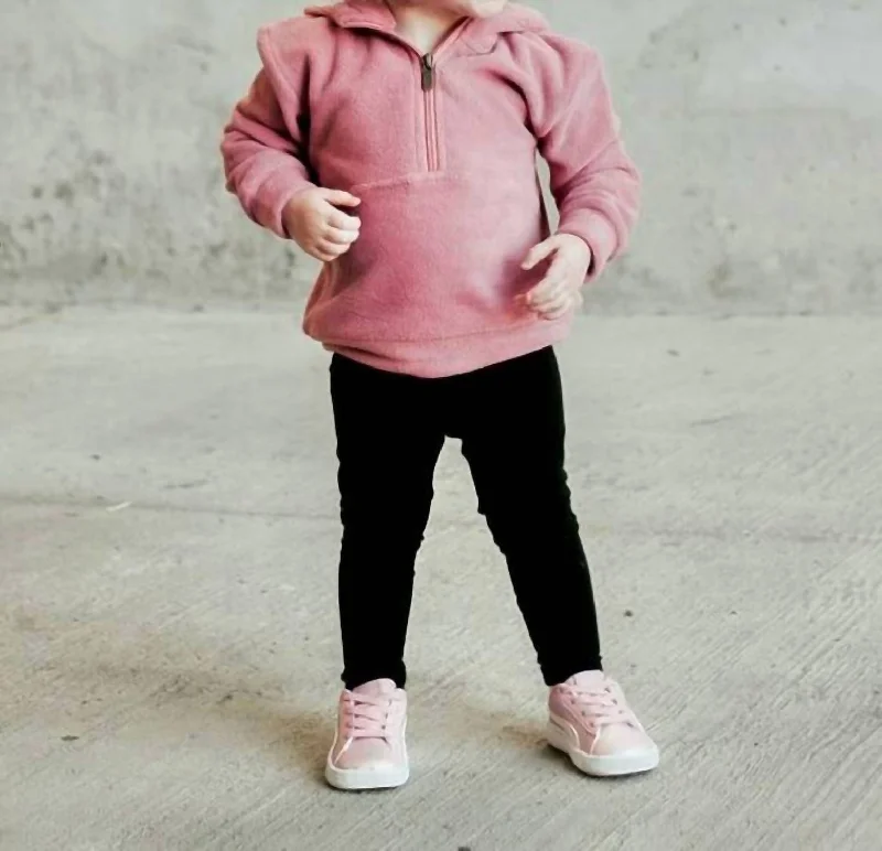 Blowout Sale Girl's Toddler Halfzip Sweatshirt In Cozy Cutie Raspberry