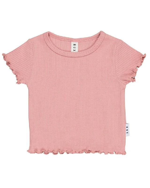 Stock Clearance huxbaby Dusty Rose Rib T-Shirt