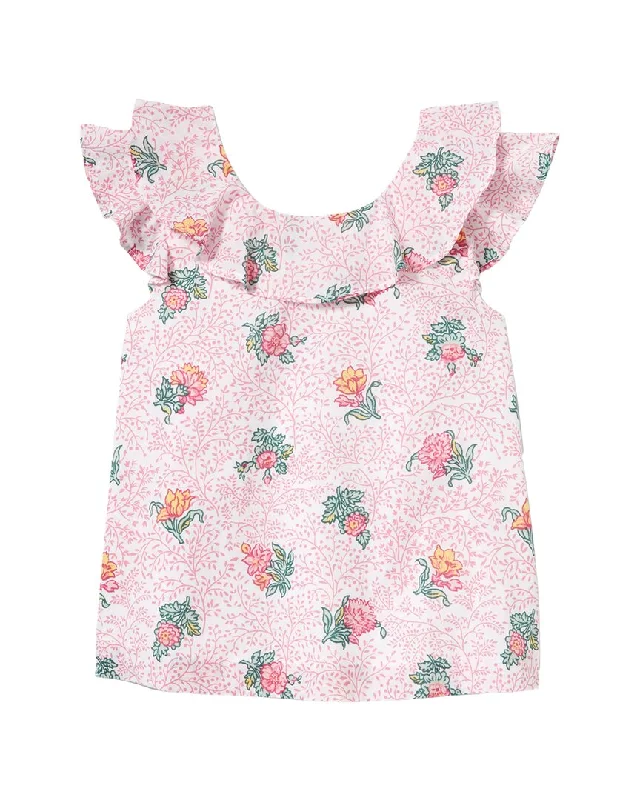 Factory Direct Sale Janie and Jack Floral Ruffle Top