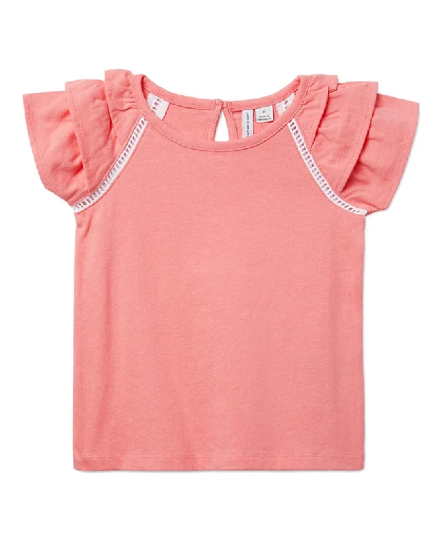 Deal Explosion Janie and Jack Girls Ruffle Sleeve Top
