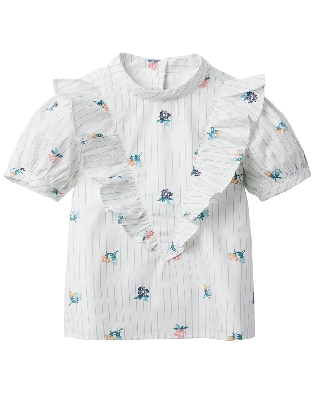Extra Savings Janie and Jack Striped Floral Ruffle Top