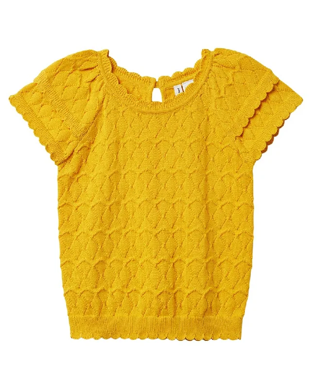 Early Access Janie and Jack Textured Scallop Sleeve Sweater