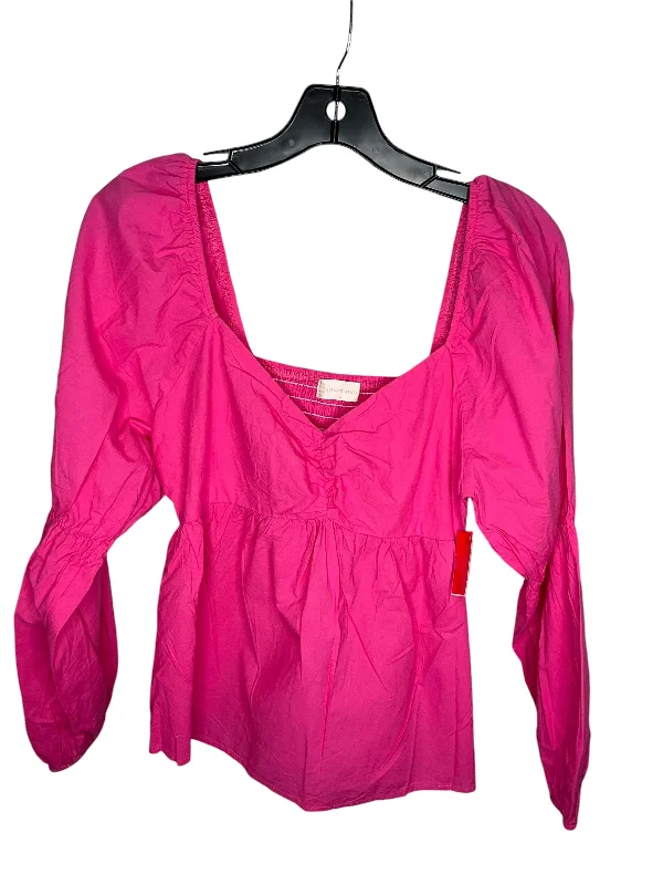 Closeout Sale Top Long Sleeve By Altard State In Pink, Size: L