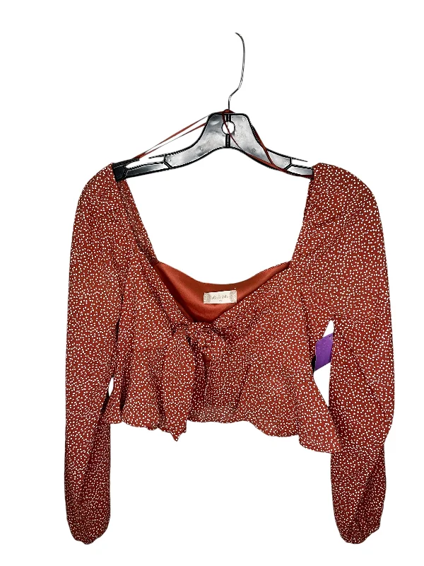 Midnight Madness Top Long Sleeve By Altard State In Rust, Size: Xs