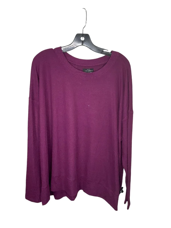 Online Specials Top Long Sleeve By Lucky Brand In Purple, Size: 2x