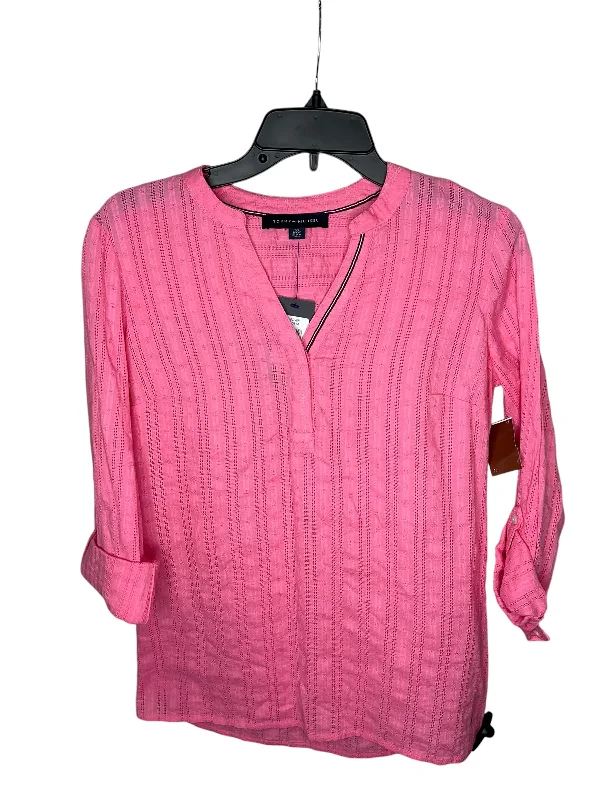 Hurry In Top Long Sleeve By Tommy Hilfiger In Pink, Size: Xs