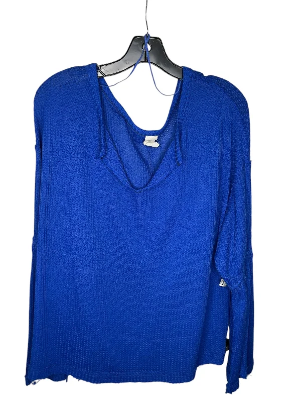Season Finale Sale Top Long Sleeve By We The Free In Blue, Size: M