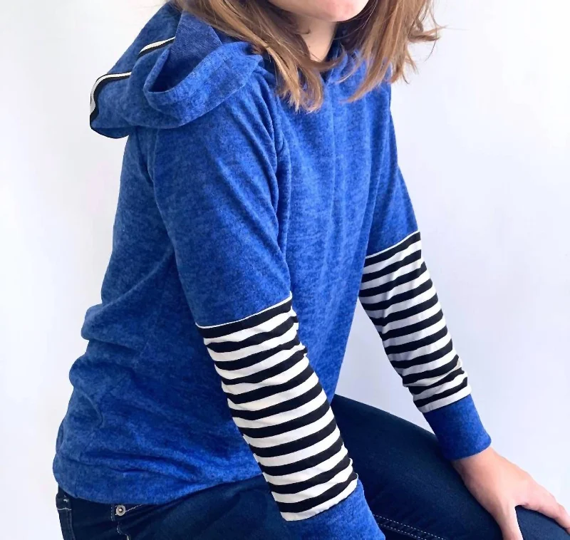 Deal Alert Tween Lightweight Hoodie Top In Royal Blue