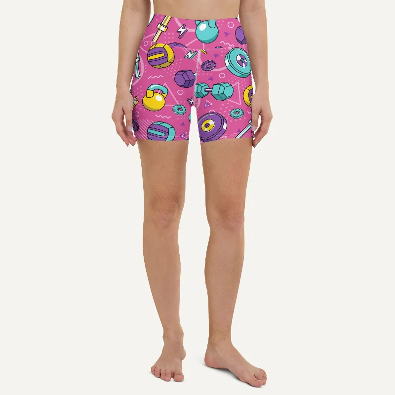 Stock Up and Save 90s Weights Pink High-Waisted Shorts