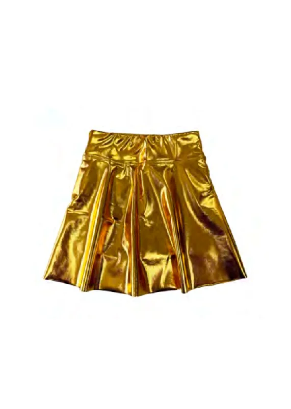 Deal Explosion Adult Metallic Skort - Gold