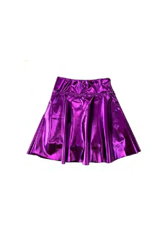 Factory Direct Sale Adult Metallic Skort - Purple