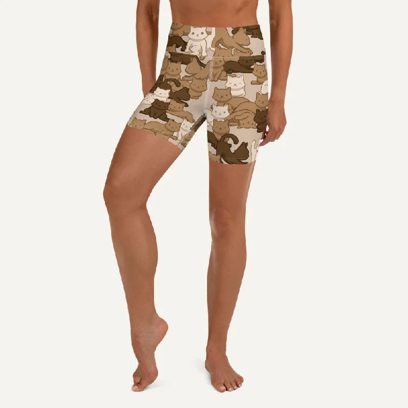 Value Deals Cats Camouflage Desert High-Waisted Shorts