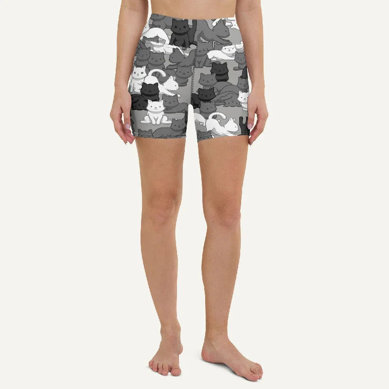 Take Advantage Cats Camouflage Urban High-Waisted Shorts