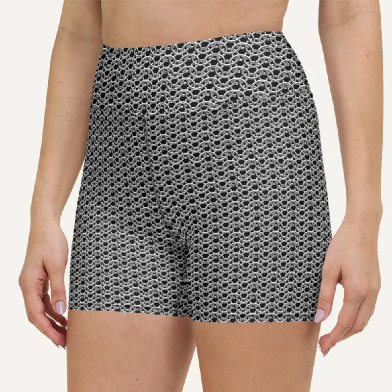 Weekend Special Chain Mail High-Waisted Shorts