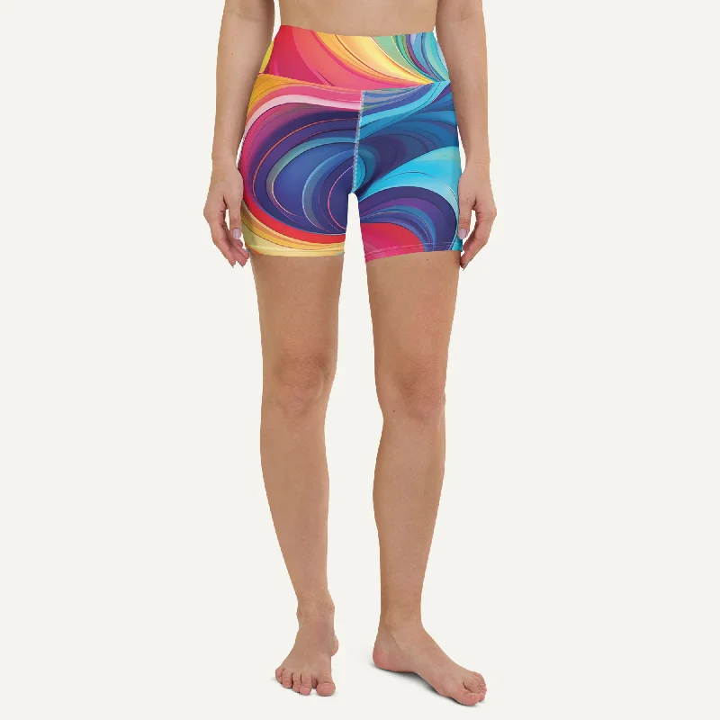 The Best Prices Color Swirls High-Waisted Shorts