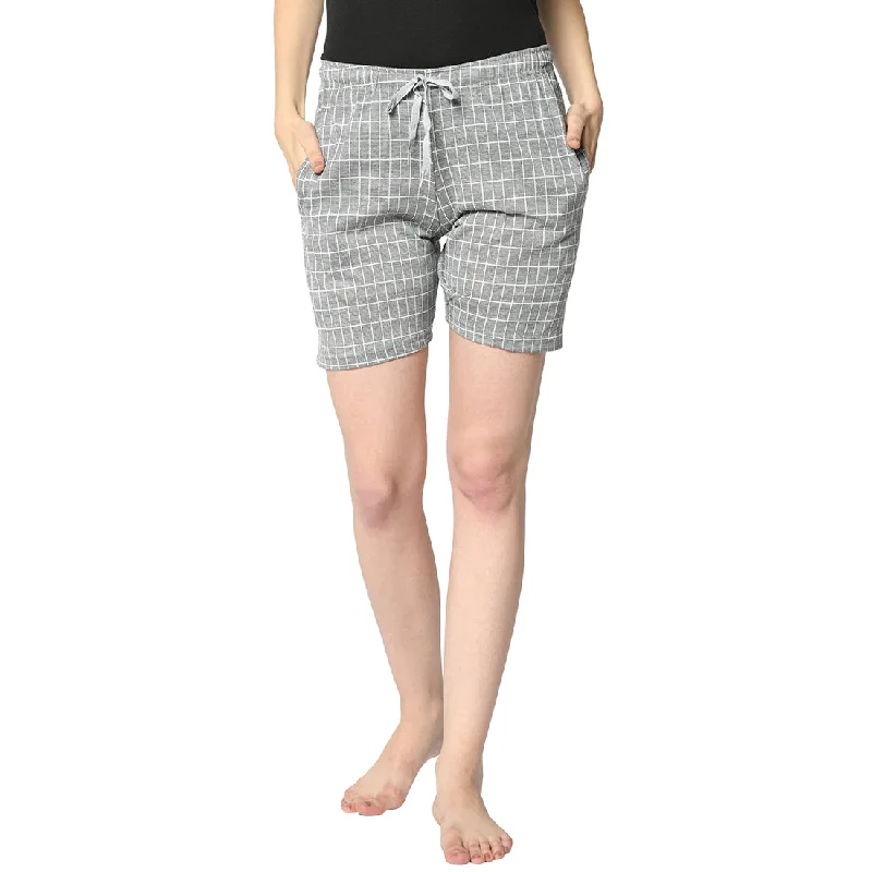 Price Break Vimal Jonney Grey Shorts For Women's