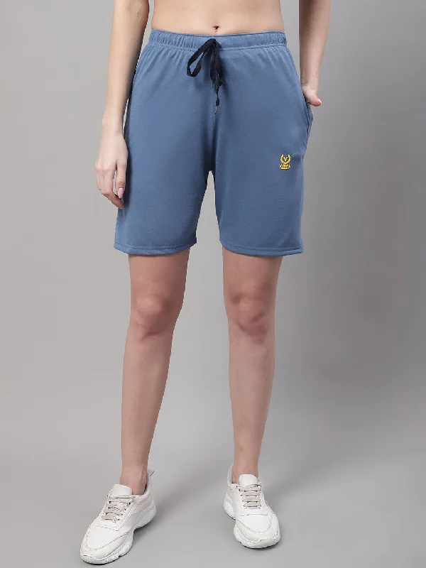 Get It Before It’s Gone Vimal Jonney Dark Grey Regular fit Cotton Shorts for Women