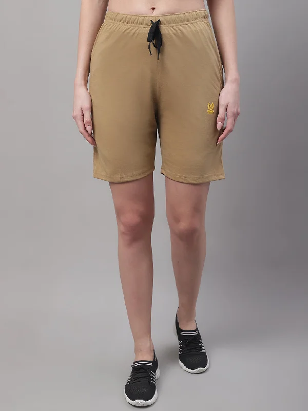 Early Bird Discount Vimal Jonney Mud Regular fit Cotton Shorts for Women