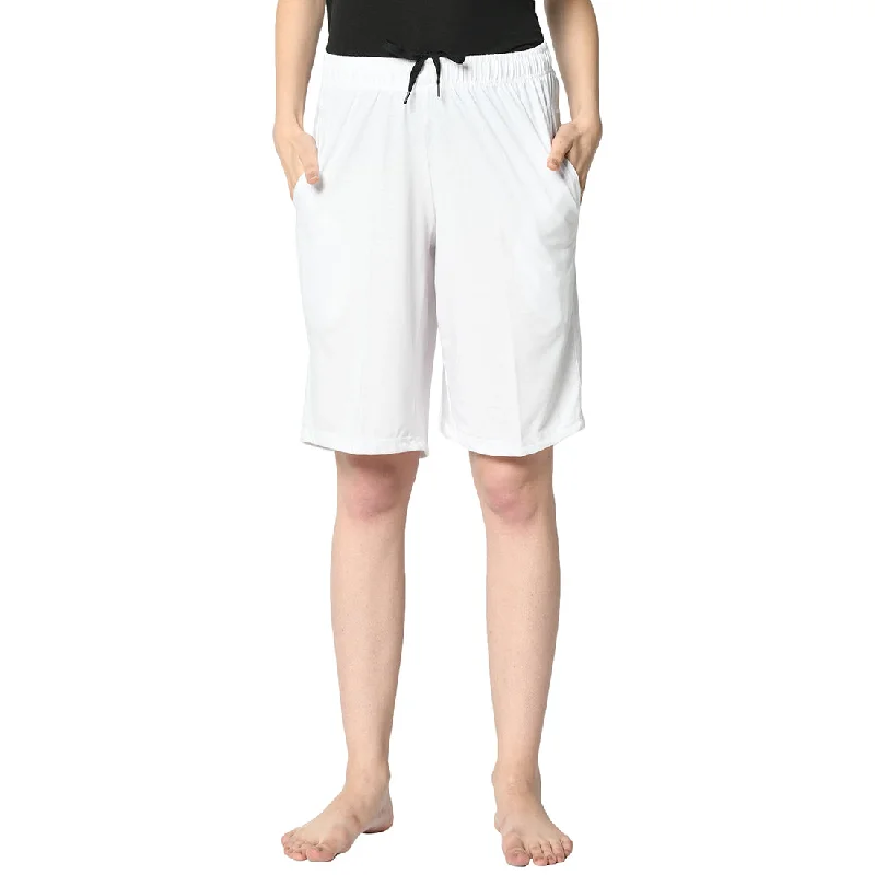 Exclusive Preview Vimal Jonney White Shorts For Women's