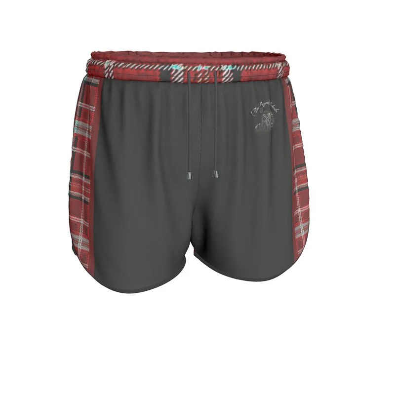 Super Deal TRP Twisted Patterns 06: Digital Plaid 01-05A Ladies Designer Running Shorts
