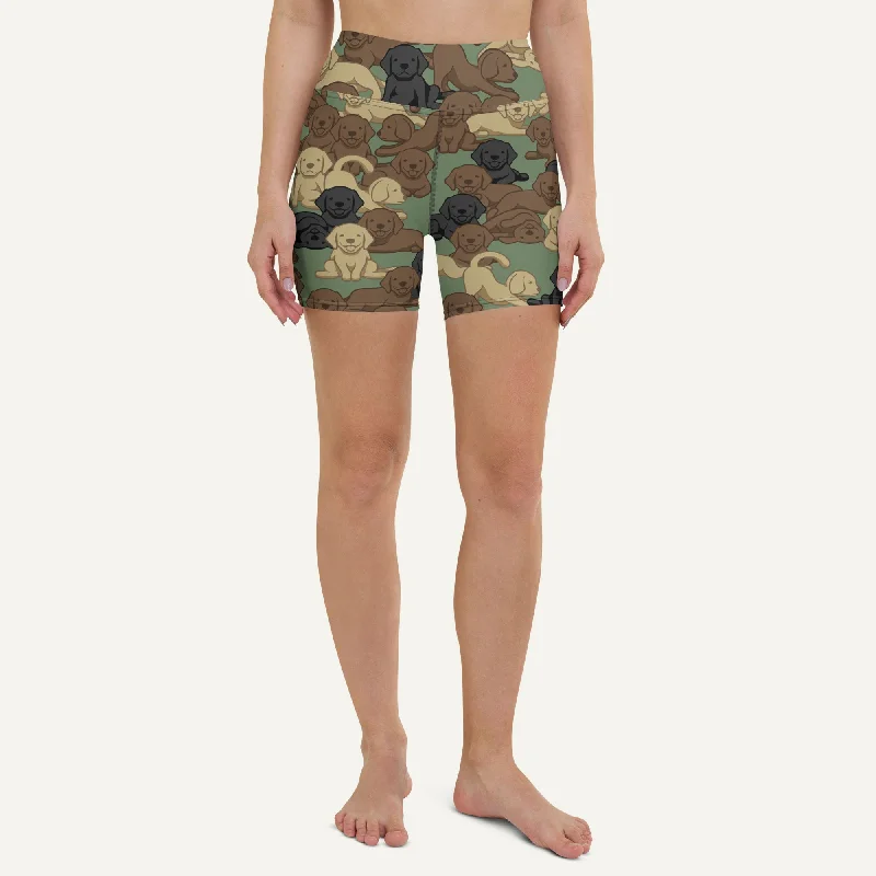 Special Discount Dogs Camouflage Woodland High-Waisted Shorts
