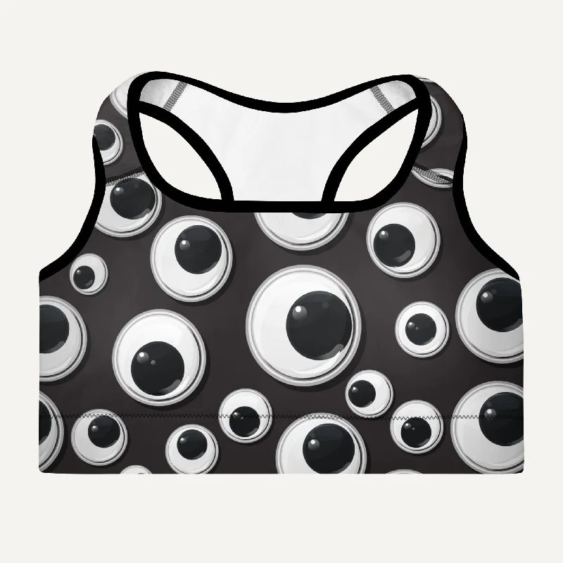Extra Savings Googly Eyes Padded Sports Bra