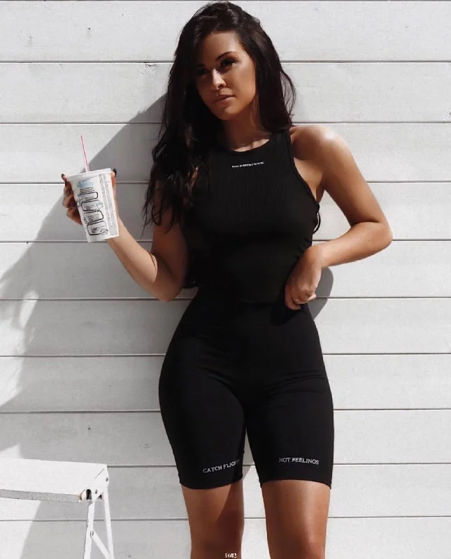 Early Access High Waist Letter Print Biker Shorts