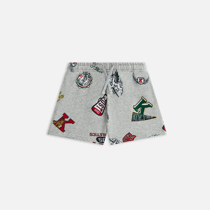 Limited Edition Kith Kids Printed Liam Short - Light Heather Grey