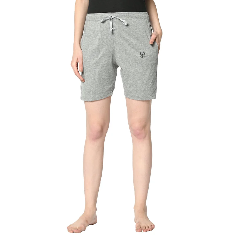 Season Finale Sale Vimal Jonney Silver Shorts For Women's