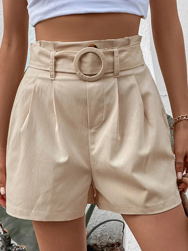 Final Clearance New fashion beige elegant casual ladies shorts