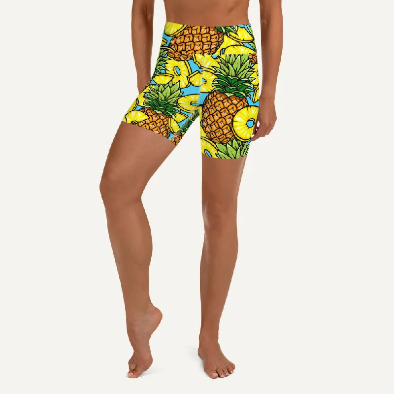 Extra Discounts Pineapples High-Waisted Shorts