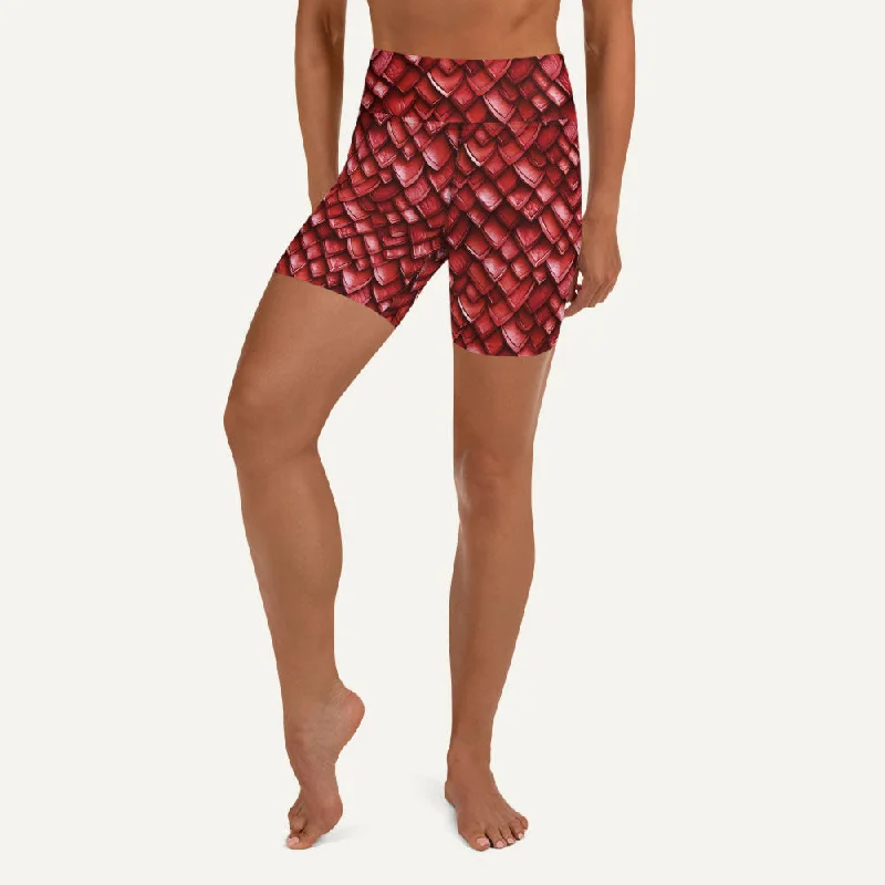 New Arrival Ruby Dragon Scales High-Waisted Shorts