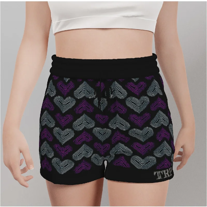 Best Seller TRP Twisted Patterns 03: Chevron Hearts 01-01 Ladies Designer Running Shorts