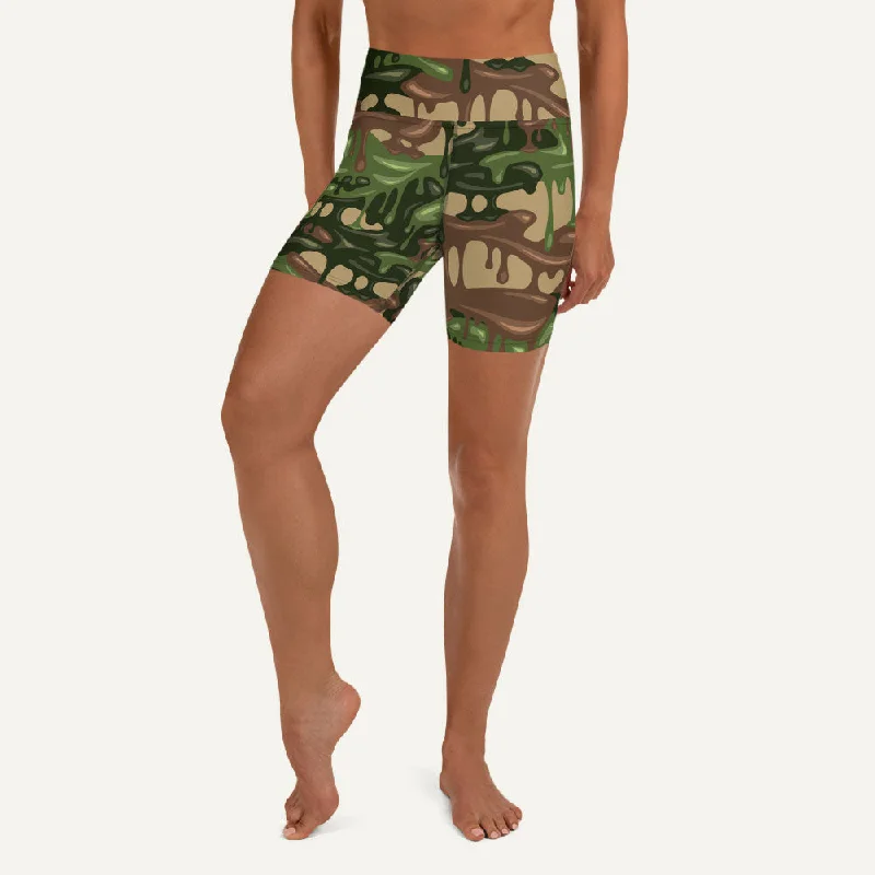 Deal Dash Woodland Camouflage Drip High-Waisted Shorts